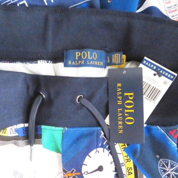 NWT POLO RALPH LAUREN Yacht Print Track Pant L - Picture 9 of 9